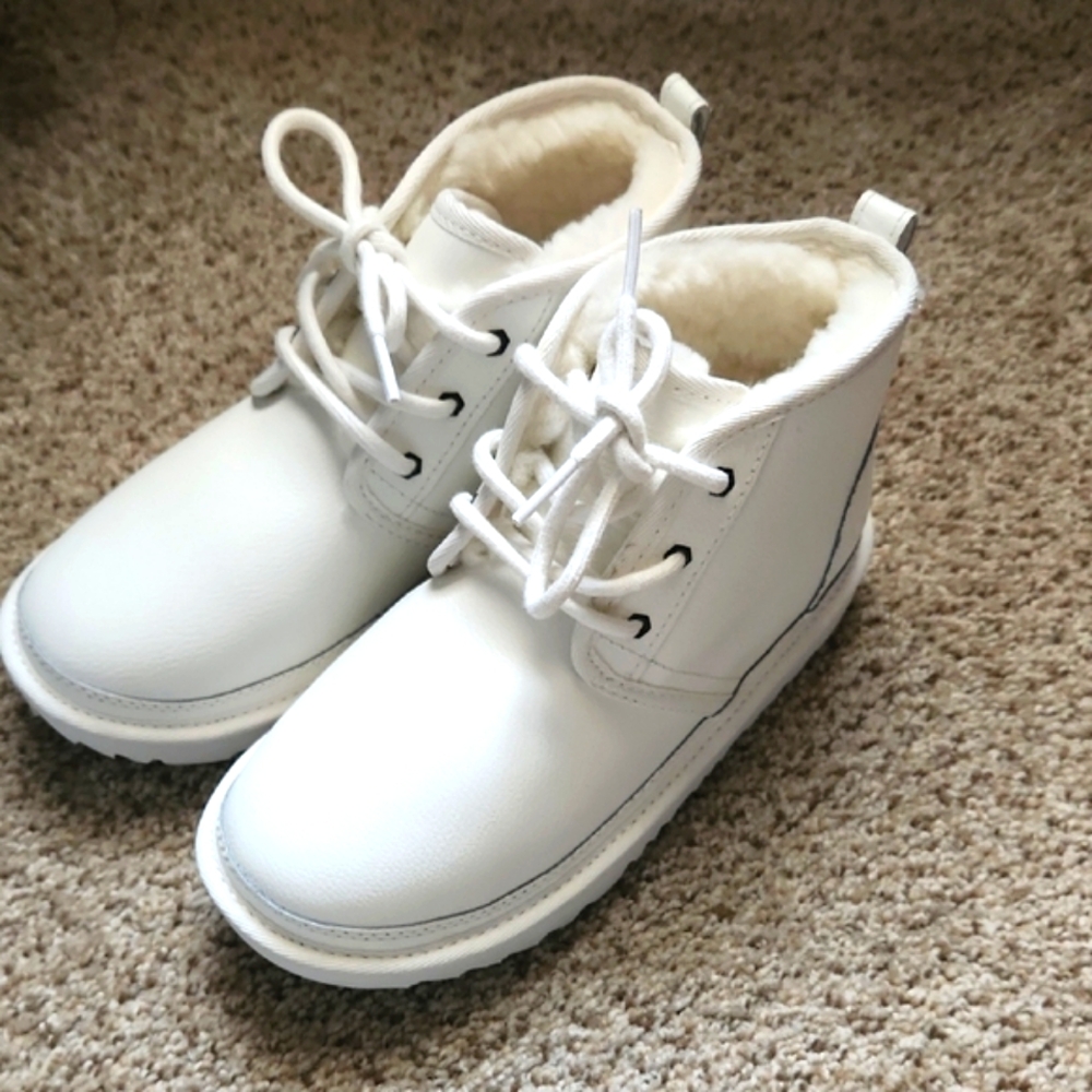 UGG Kids White Winter Boots